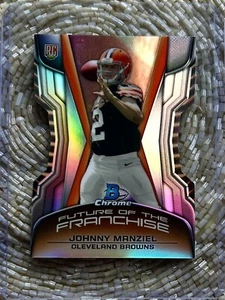 2014 Bowman Chrome FB Future of the Franchise Minis Die Cut Johnny Manziel RC - Picture 1 of 2