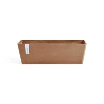 Maceta compuesta reciclada rectangular Ecopots Brujas, color terracota, 17,75" Foto 1 de 4