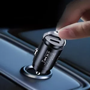 Auto 66Watt Schnell Ladegerät USB & USB-C | Handy KFZ Zigarettenanzünder Bündig - Bild 1 von 7