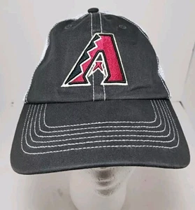 Men's '47 Arizona Diamondbacks Primary Logo Black/White Trucker Snapback Hat - Picture 1 of 8