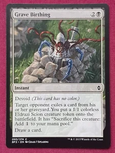 Magic The Gathering BATTLE FOR ZENDIKAR GRAVE BIRTHING devoid card MTG - Picture 1 of 2