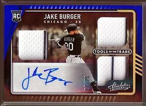 2022 Absolute Tools of the Trade 3 Swatch Signatures Blue #11 Jake Burger 17/75 - Bild 1 von 3