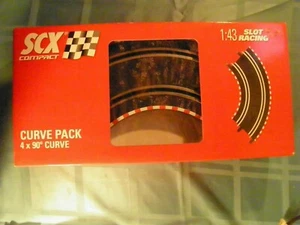 SCX Compact 90 Degree Curve 4 Pack 1:43 Slot Racing Track #31380 - NEW - Picture 1 of 2