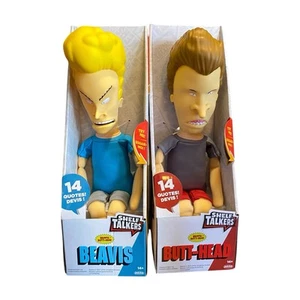Beavis und Butthead Set Zugschnur sprechende Puppe Figuren 12 Zoll Regal Sprecher Neu - Bild 1 von 6