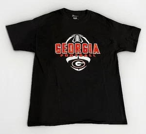 Georgia Bulldogs Football T-Shirt Black by Champion Athletic Wear - Size L - Picture 1 of 9