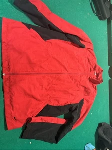 Giacca leggera vintage uomo Nike rossa e nera con zip XL - Foto 1 di 6