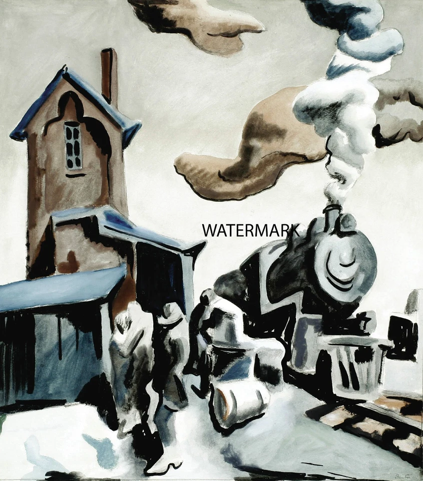 Impresión grande Thomas Hart Benton FANTASY 1946 17x22 pulgadas - REPRODUCCIÓN Foto 1 de 1