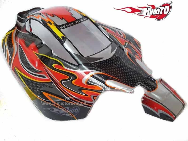 08060-4 CARROZZERIA SCOCCA BUGGY OFF ROAD 1:8 COMPLETA ADESIVI BODY SHELL HIMOTO - Immagine 1 di 1