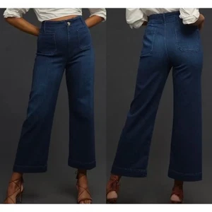 Pantalones de mezclilla recortados ANTHROPOLOGIE PILCRO The Wide Leg Skipper - Talla 18W - Imagen 1 de 8