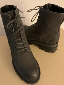 Sam Edelman Damen grau Leder Combat Plateau wasserdicht Garret Stiefel 8/39 - Bild 1 von 11