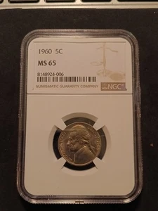 1960 Jefferson Nickel NGC Certified MS65 w/ super nice steps - Picture 1 of 4