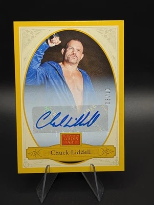 2025 Panini Combat Anthology - Chuck Liddell - Golden Age Auto GOLD PARALLEL /10 - Image 1 of 2