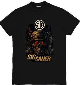 Custom SIG Never Settle Inspired Graphic T-Shirt Top Tee XS-3XL - Bild 1 von 1