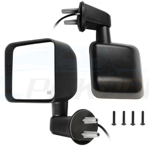 2 PCS Black Mirrors Manual Power Heated For Jeep Wrangler 2007-2017 - Picture 1 of 8
