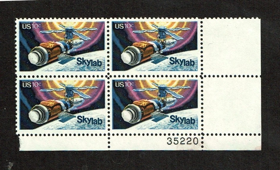 1974 U.S. Commem SKY LAB SPACE   Plt# Blk of 4  Sc#1529  M/NH/OG GEM! - Image 1 of 1