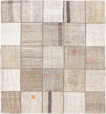 Vintage Hand Woven Traditional Kilim Rug 4'10" x 7'8" Oriental Cotton Carpet - Image 1 of 4