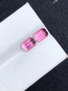 Pink Tourmaline Pair 2.15 ct - Earrings Matching Stones - Picture 1 of 9