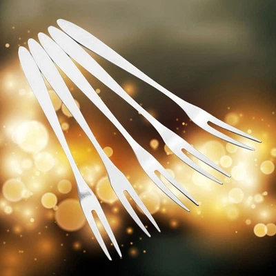  6 Pcs Edelstahl Obstgabel Obstgabeln Dessertgabeln Aus Edelstahlgabeln - Bild 1 von 4