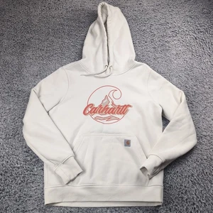 Carhartt Hoodie Erwachsene Small Beige Fleece Relaxed Fit Sweatshirt Arbeitspullover - Bild 1 von 6
