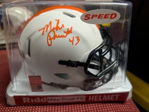 Cleveland Browns handsigniert Speed signed Mini Helm Coa BAS Mike Pruitt - Bild 1 von 2