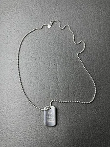 Tiffany 1837 Dog Tag Sterling Silver 925 Beaded Chain Pendant Necklace - Picture 1 of 7