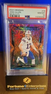 2024 Panini Obsidian #19 Josh Allen Neon FOTL SSP/4 PSA Gem Mint 🔥 POP 2  - Bild 1 von 2