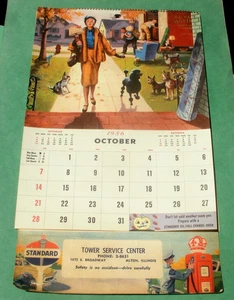 1957 Standard Oil Calendar Alton Illinois - Picture 1 of 2