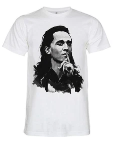 Loki T Shirt Large Graphic Tee White Tom Hiddleston Unisex Marvel Cotton Avenger - Picture 1 of 8