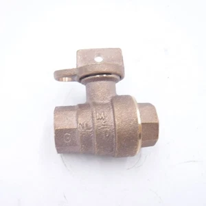 A.Y. McDonald Brass 3/4"x3/4" FPT Straight Curb Stop Ball Valve 300PSI Lead Free - Picture 1 of 3