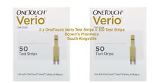 One Touch Verio Blood Glucose Double Pack Test Strips 2 x 50 = 100 Genuine & NEW