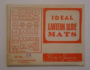 Ideal Laterne Diamatten Paket Burke & James #13 Vintage Fotografie - Bild 1 von 2