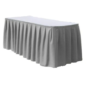 KS Linens Premium Polyester 17 linear ft. Table Skirt - Ideal for 6 ft. Tables - Picture 1 of 44