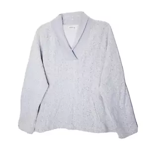 Maglione Orvis uomo taglia grande grigio scollo a V manica lunga pullover - Foto 1 di 18