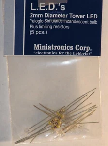 Miniatronics HO 12-826-05 2mm Yeloglo LED confezione da 5 - Foto 1 di 1