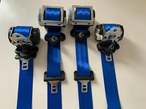 Juego de 4 cinturones de seguridad Azules Ford Focus MK2 5p seatbelt RS Style - Imagen 1 de 3