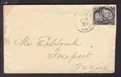 SC. 73, JACKSON 2 CENT, MASS. TO MAINE "SC. CV. $85.00" CIRCA 1860's - Image 1 of 2