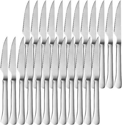 MGE - 24x Coltello da Carne in Acciaio Inossidabile - Set di 24 Coltelli da Bist - Immagine 1 di 4