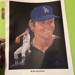Los Angeles Dodgers 1982 8X10 color photo BURT HOOTON baseball UNOCAL 76 - Picture 1 of 2