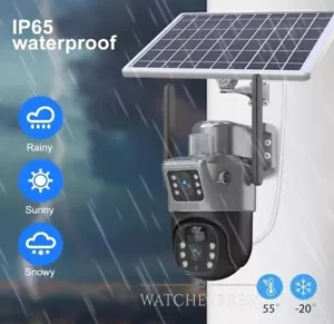 TELECAMERA ESTERNA DOPPIO OBIETTIVO CON PANNELLO SOLARE TELECAMERE SICUREZZA - Foto 1 di 14