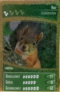 Ozeanien 5 Zurück nach Hause! NETTO Glitzerkarte Nr.042 "Eichhörnchen" aus Harz - Bild 1 von 2