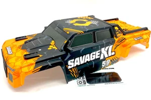 Savage XL 5.9 GTXL-6 - BODY Shell Grey/Orange (Kingcab Cover 160107) HPI 160102 - Picture 1 of 4