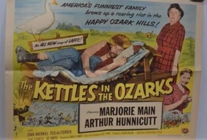 MA KETTLE POSTER, KETTLES IN THE OZARKS 1956, 22 X 28 - Picture 1 of 14