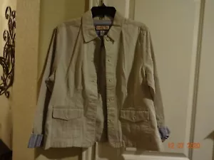 JAMAICA BAY KAKI CARGO JACKET NWOT EXCELLENT WOMENS - Picture 1 of 5