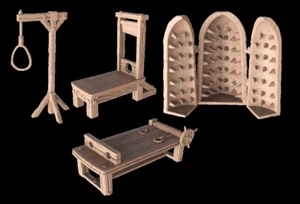 SRS Studios Torture Execution Devices 28mm Frosgrave Pathfinder D&D - Bild 1 von 6