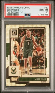 2022 PANINI DONRUSS OPTIC 87 JOE INGLES GOLD VINYL 1/1 PSA 10 PERFECT ONE OF ONE