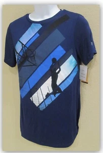Boy's XL Graphic Tech T-Shirt Blue Basket Ball Figure Shooting C9 Champion - Picture 1 of 3