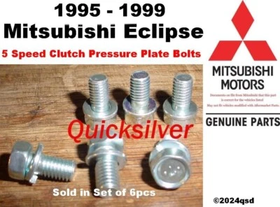 1995 1999 Mitsubishi Eclipse 5 velocidades placa de pressão de embreagem conjunto de parafusos original de fábrica novo - Imagem 1 de 2