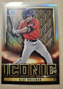 2023 Bowman Chrome Alex Bregman BI-17 Iconic Refractor Insert Astros - Picture 1 of 2