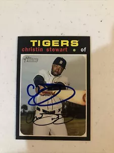 CHRISTIAN STEWART SIGNED AUTOGRAPH 2020 TOPPS HERITAGE CARD DETROIT TIGERS - Picture 1 of 3
