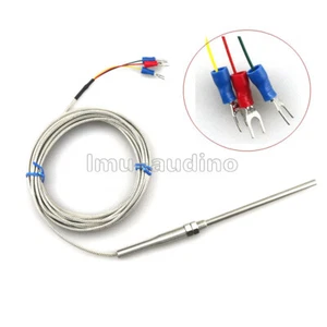 1M High Temperature Cable PT100 RTD with 6mm Thread Thermometer Sensor -70~500°C - Bild 1 von 3